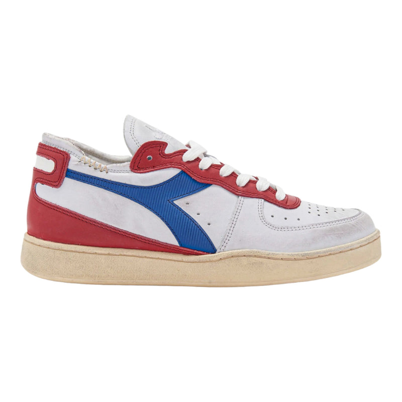 DIADORA Sneakers Unisex WHITE/POMPEIAN RED 201.176282 - MI BASKET ROW CUT