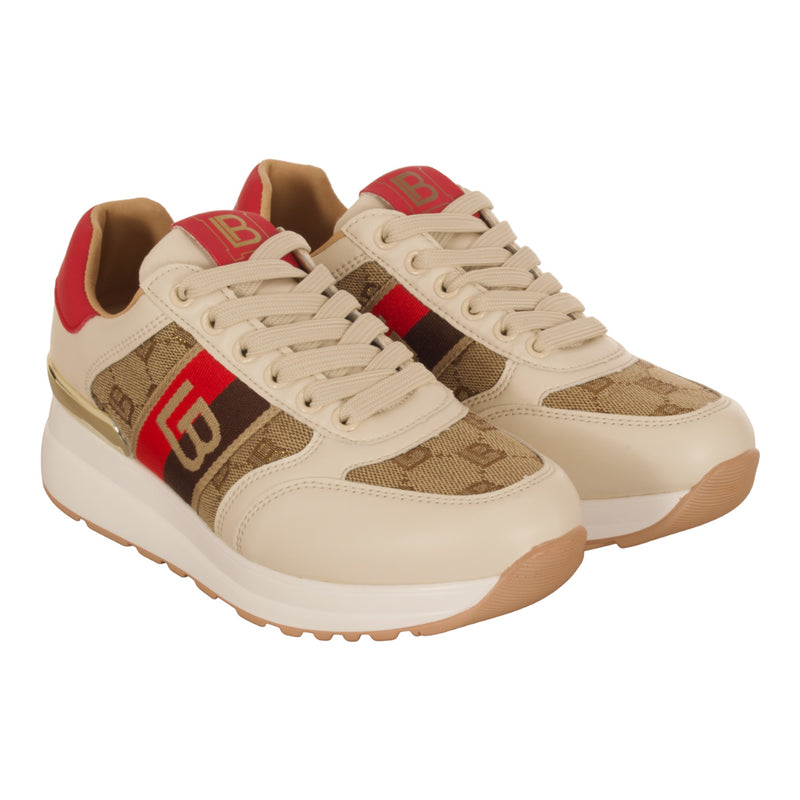LAURA BIAGIOTTI Sneakers Donna BEIGE RED 8007
